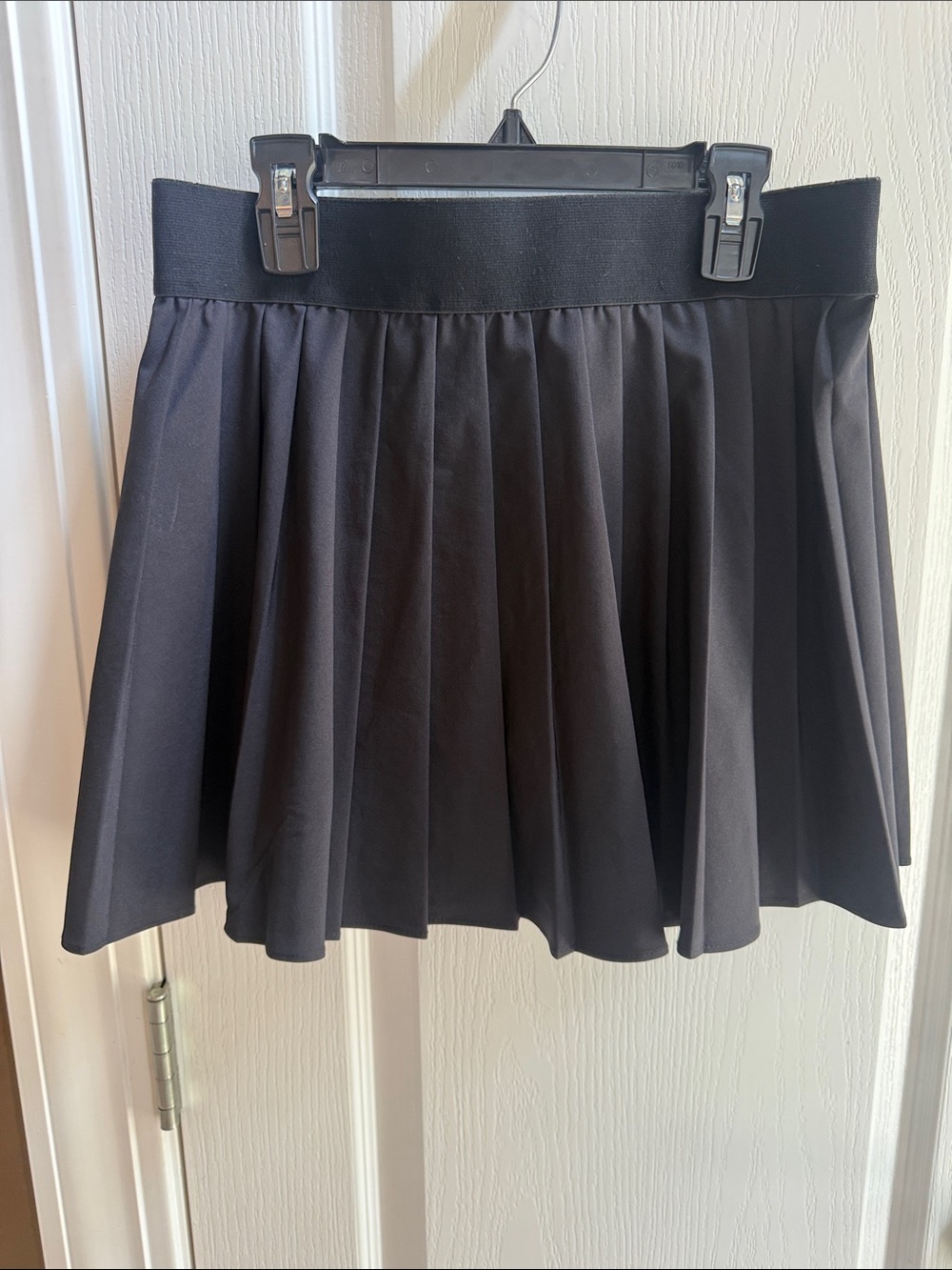 Classic Black Pleated Women’s Skirt built in shorts